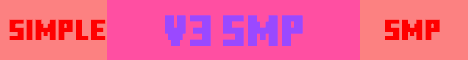 V3 SMP banner V3 SMP Minecraft server banner