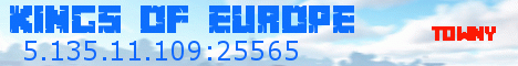 Kings of Europe banner Kings of Europe Minecraft server banner