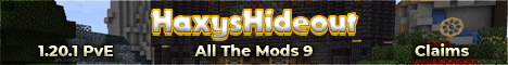 Haxys ATM9 banner Haxys ATM9 Minecraft server banner