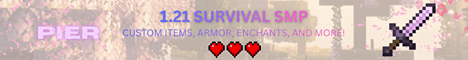 Pier Survival banner Pier Survival Minecraft server banner