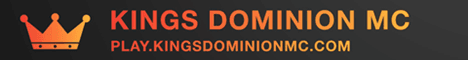 Kings Dominion MC banner Kings Dominion MC Minecraft server banner
