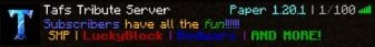Taf Plays Tribute Server banner Taf Plays Tribute Server Minecraft server banner