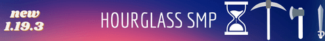 Hourglass SMP banner Hourglass SMP Minecraft server banner