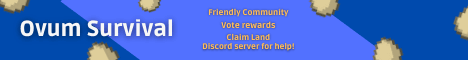 Ovum Survival banner Ovum Survival Minecraft server banner