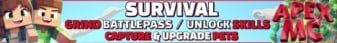 ApexMC banner ApexMC Minecraft server banner