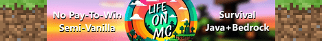 LifeOnMC banner LifeOnMC Minecraft server banner