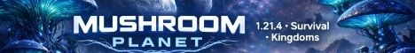 Mushroom Planet banner Mushroom Planet Minecraft server banner