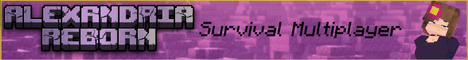 Alexandria Reborn banner Alexandria Reborn Minecraft server banner