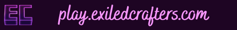 Exiled Crafters banner Exiled Crafters Minecraft server banner