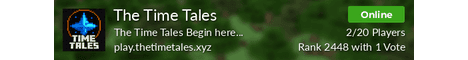 The Time Tales banner The Time Tales Minecraft server banner