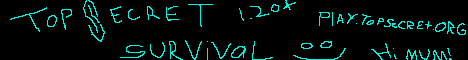Top Secret Survival banner Top Secret Survival Minecraft server banner