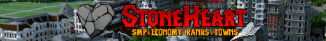StoneHeart banner StoneHeart Minecraft server banner