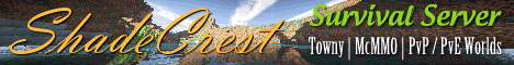 ShadeCrest banner ShadeCrest Minecraft server banner