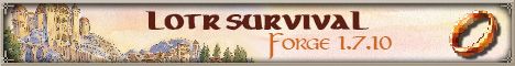LOTR Survival banner LOTR Survival Minecraft server banner