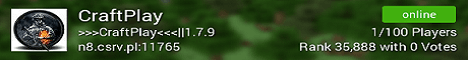 CraftPlay banner CraftPlay Minecraft server banner