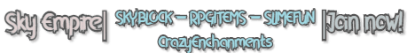 Sky Empire banner Sky Empire Minecraft server banner