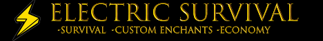 Electric Survival banner Electric Survival Minecraft server banner
