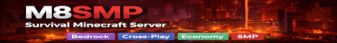 ☠️ M8SMP ☠️ banner ☠️ M8SMP ☠️ Minecraft server banner