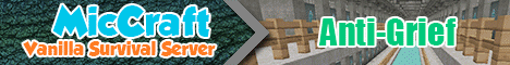 Miccraft banner Miccraft Minecraft server banner
