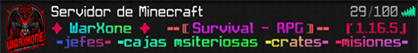 WarXone banner WarXone Minecraft server banner