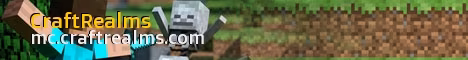 CraftRealms banner CraftRealms Minecraft server banner