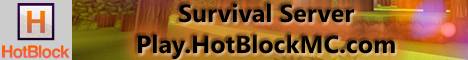 HotBlockMC banner HotBlockMC Minecraft server banner