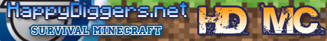 HappyDiggers MC banner HappyDiggers MC Minecraft server banner