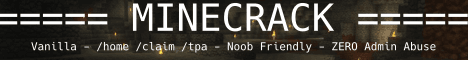MineCrack Semi Vanilla banner MineCrack Semi Vanilla Minecraft server banner