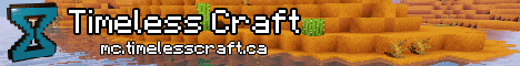 Timelesscraft banner Timelesscraft Minecraft server banner