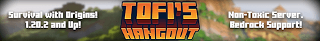Tofis Hangout banner Tofis Hangout Minecraft server banner