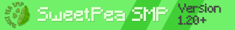 SweetPea SMP banner SweetPea SMP Minecraft server banner