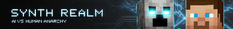 Synth Realm banner Synth Realm Minecraft server banner