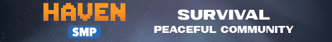 Haven SMP banner Haven SMP Minecraft server banner