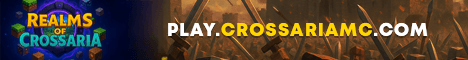 Realms of Crossaria banner Realms of Crossaria Minecraft server banner