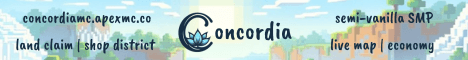 Concordia MC banner Concordia MC Minecraft server banner