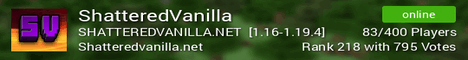 ShatteredVanilla banner ShatteredVanilla Minecraft server banner