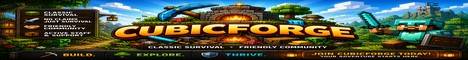 Cubic Forge banner Cubic Forge Minecraft server banner