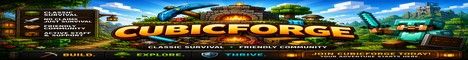 Cubic Forge banner Cubic Forge Minecraft server banner