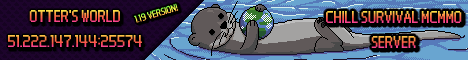 Otters World banner Otters World Minecraft server banner