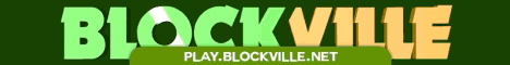 Blockville banner Blockville Minecraft server banner