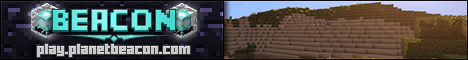 Planet Beacon banner Planet Beacon Minecraft server banner