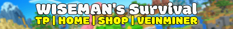 wiseman survival server banner wiseman survival server Minecraft server banner