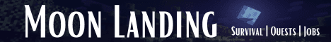 Moon Landing banner Moon Landing Minecraft server banner