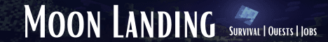 Moon Landing banner Moon Landing Minecraft server banner