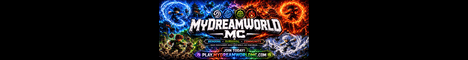 MyDreamWorldMC banner MyDreamWorldMC Minecraft server banner