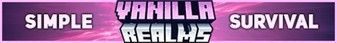 Vanilla Realms banner Vanilla Realms Minecraft server banner