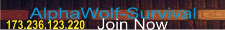 AlphaWolf-Survival banner AlphaWolf-Survival Minecraft server banner