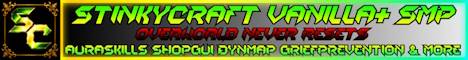 StinkyCraft Vanilla SMP banner StinkyCraft Vanilla SMP Minecraft server banner