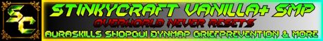 StinkyCraft Vanilla SMP banner StinkyCraft Vanilla SMP Minecraft server banner