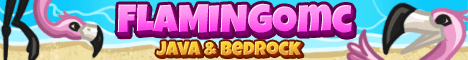 FlamingoMC banner FlamingoMC Minecraft server banner